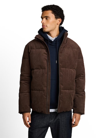 TOM TAILOR DENIM Winterjacke in Braun: Vorderseite