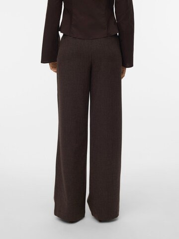 VERO MODA Wide leg Broek 'VMBESTIE' in Bruin