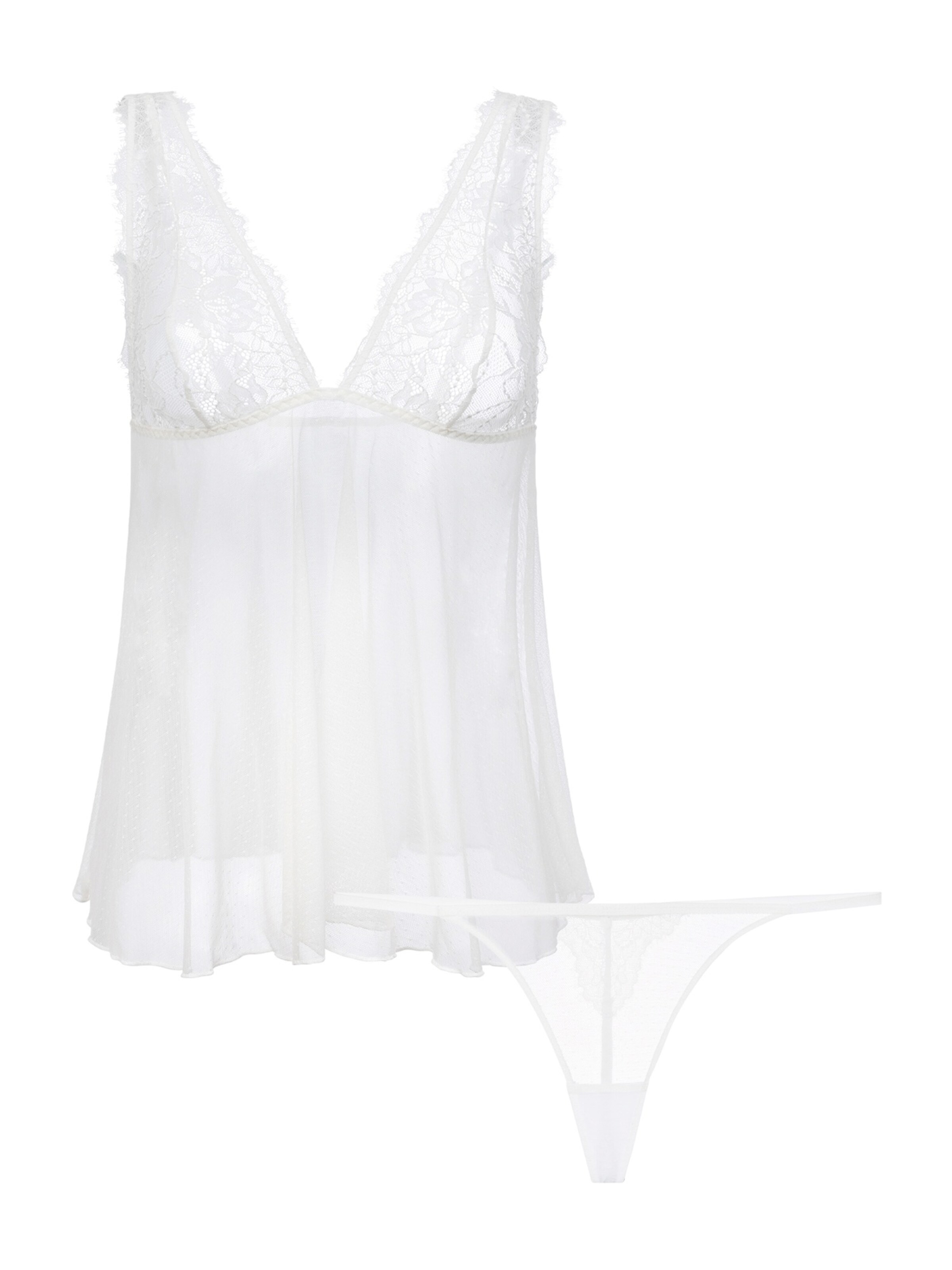 Lenjerie sexy 'CAMISOLE' de la Dorina pe alb: față