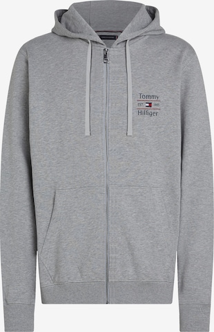 TOMMY HILFIGER Кофта на молнии в Серый: спереди