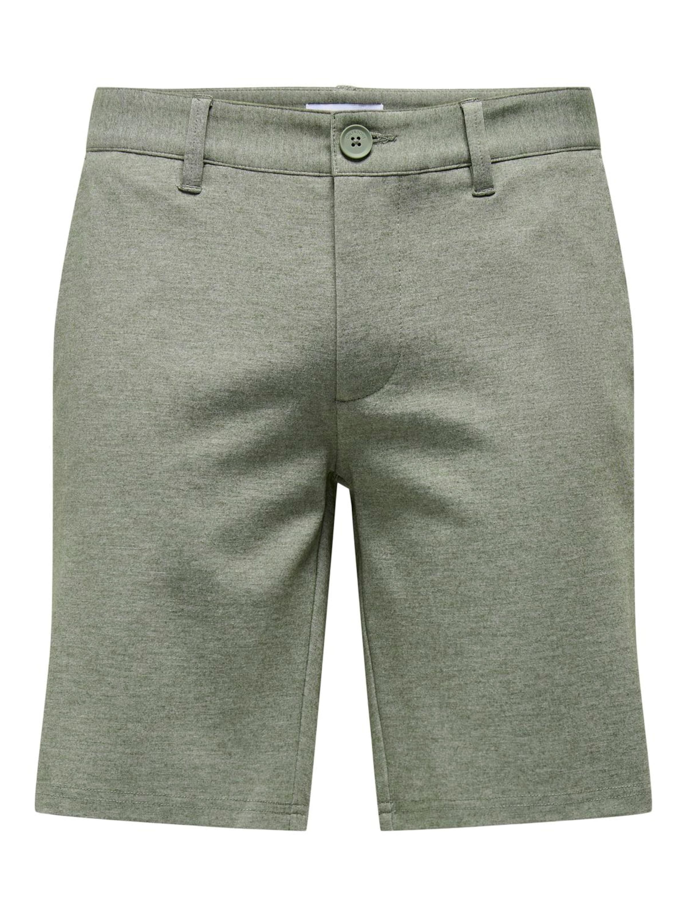Only & Sons Regular Chino Pants 'Mark' in Green: front