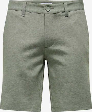 Only & Sons Chino 'Mark' in Groen: voorkant