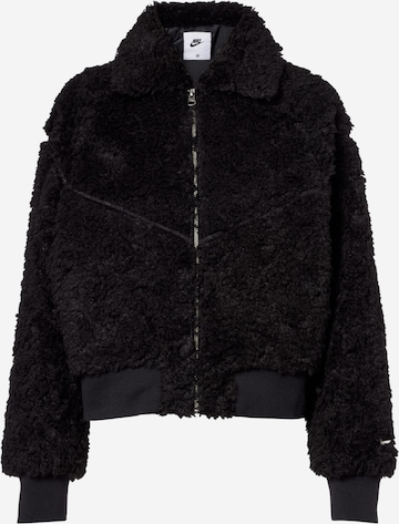 NIKE Winter Jacket in Black: front