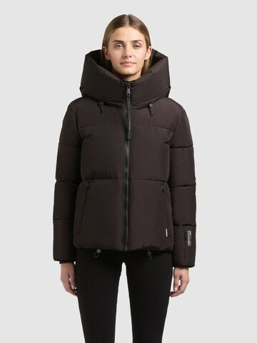 Veste d’hiver 'Audrey2 Matt' khujo en marron : devant