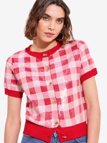 Cardigan Friends Like These en rouge : devant