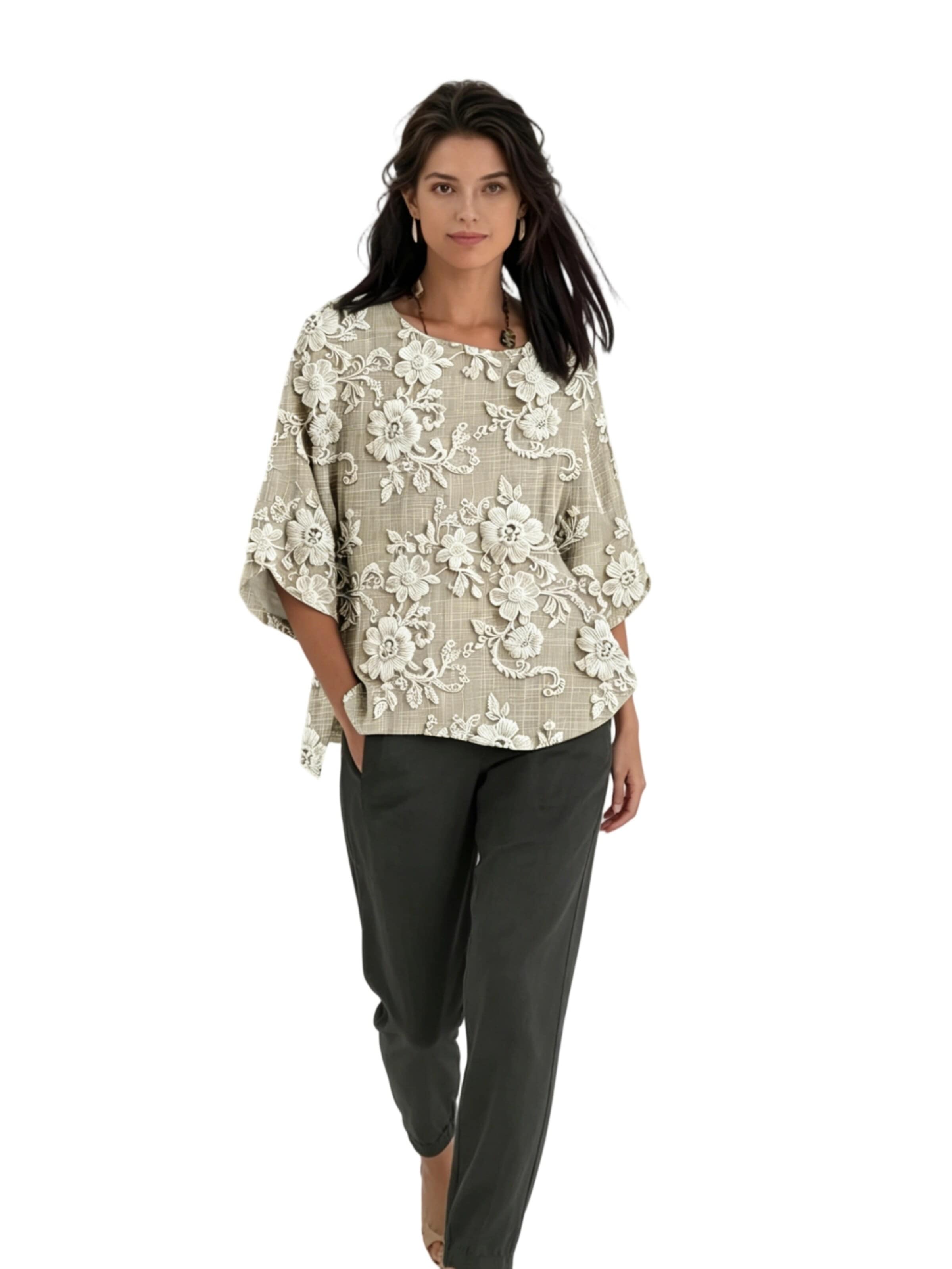 Yesfashion Bluse in Beige