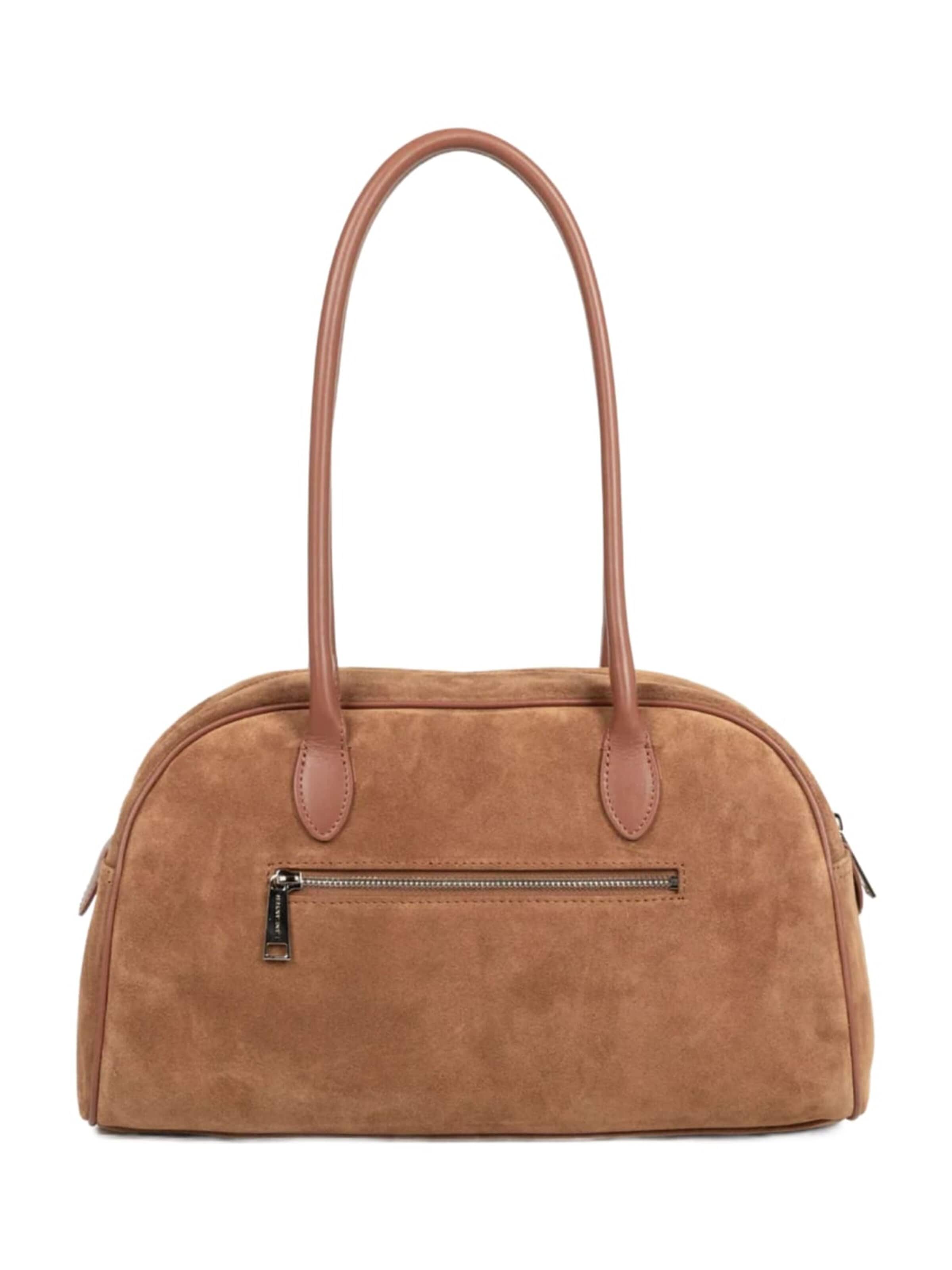 LANCASTER ParisTorba za na rame 'Lancaster Sac cabas épaule Zippé Suède Camel' - smeđa boja