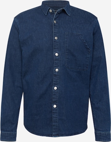 TOM TAILOR DENIM Regular Fit Skjorte i blå: forside