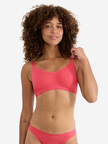 SLOGGI Bralette Bra ' Blue ZERO Feel Air ' in Red: front