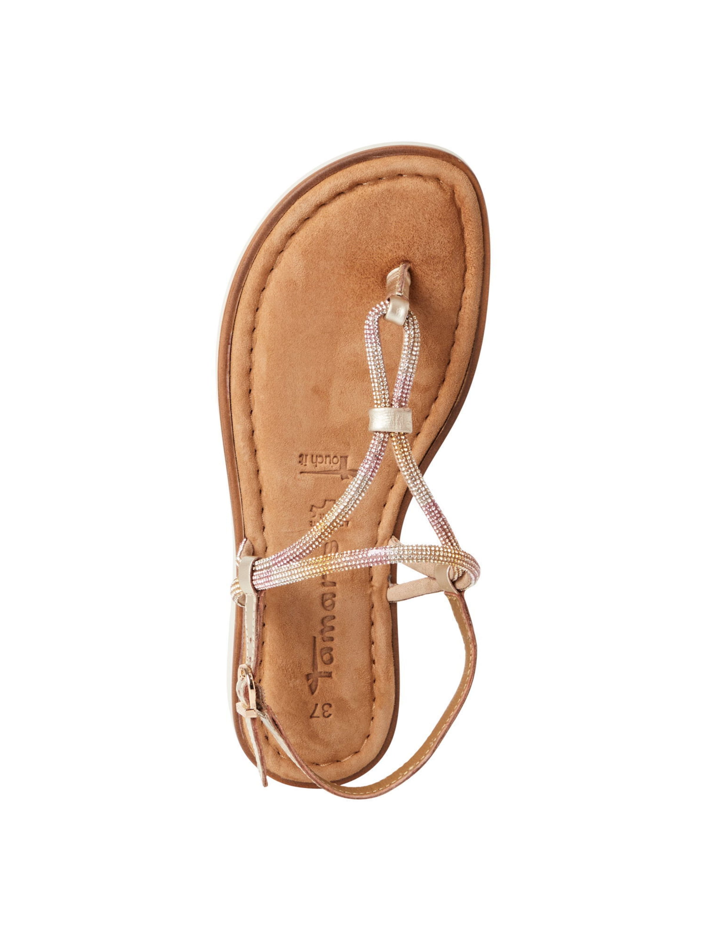 Tamaris T-bar sandals in Orange