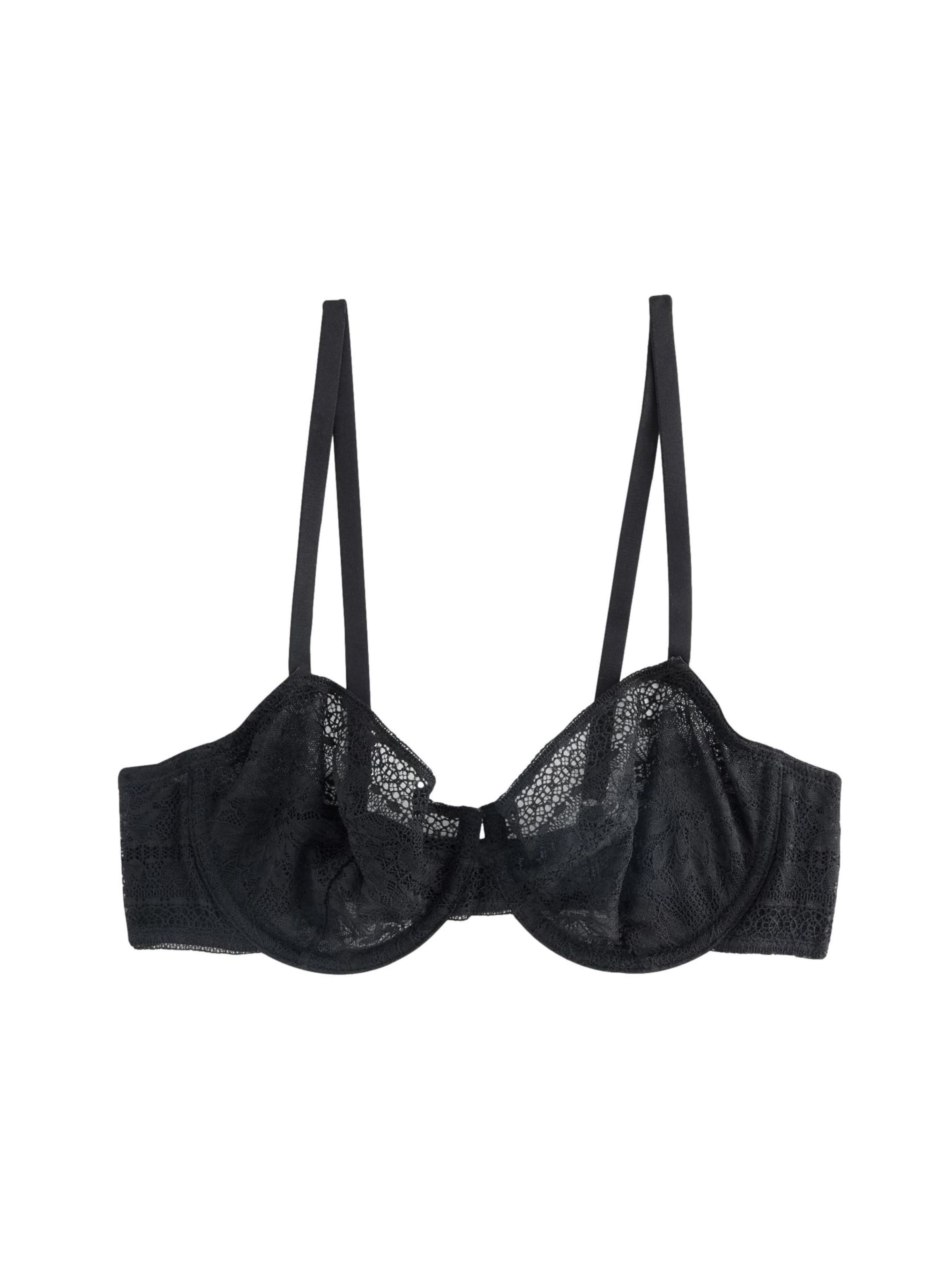 melns Next T-krekla Krūšturis: no priekšpuses