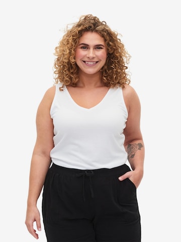 Zizzi Top 'Laja' in White: front