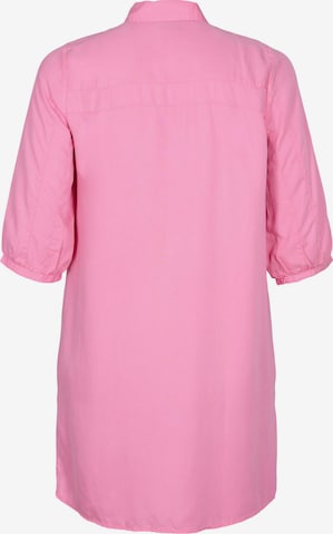 Zizzi Μπλούζα 'MLUANA, 3/4, LONG SHIRT' σε ροζ