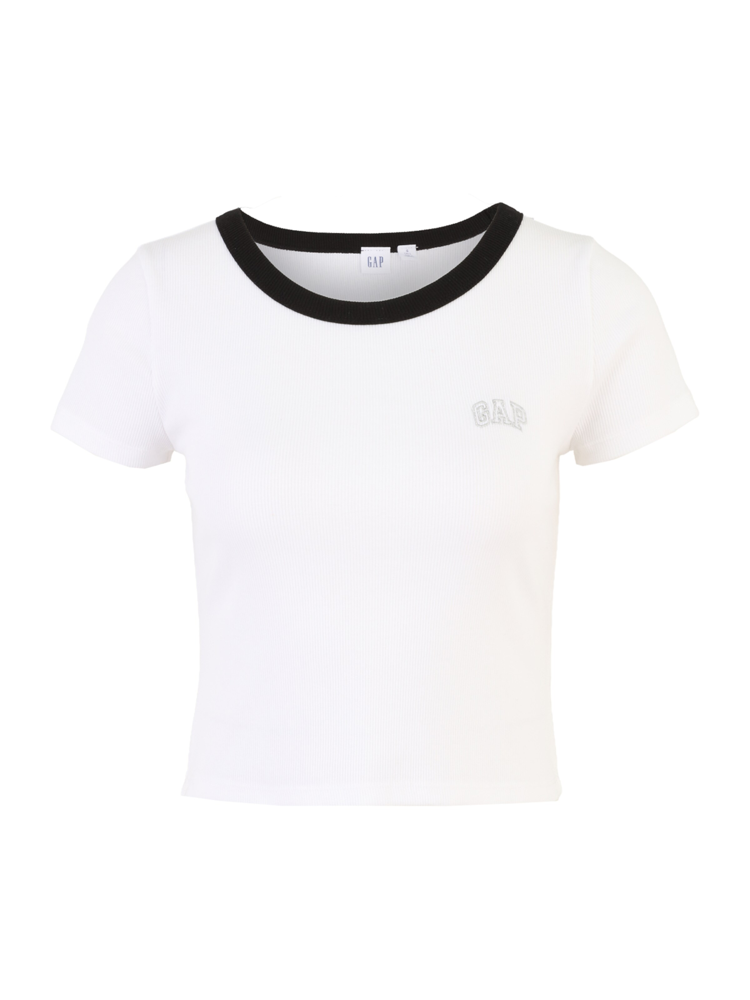 Gap Tall T-shirt en gris clair / noir / blanc, Vue avec produit