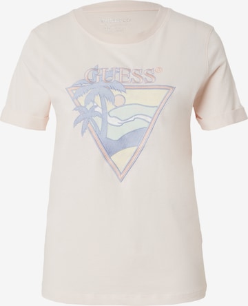 T-shirt GUESS en rose : devant