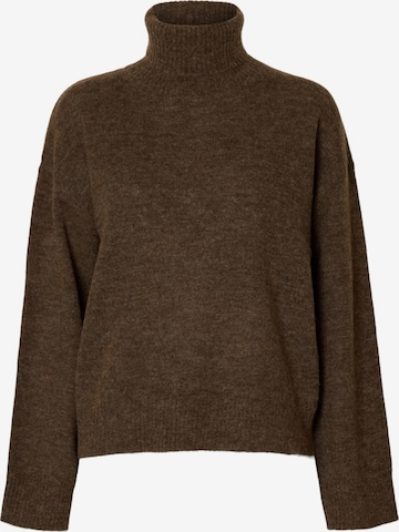 SELECTED Sweater 'SLFLULU' in Brown: front