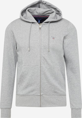 GANT Regular Fit Sweatjacke in Grau: predná strana