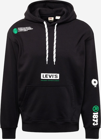 LEVI'S Mikina - svetlozelená / čierna / biela, Produkt