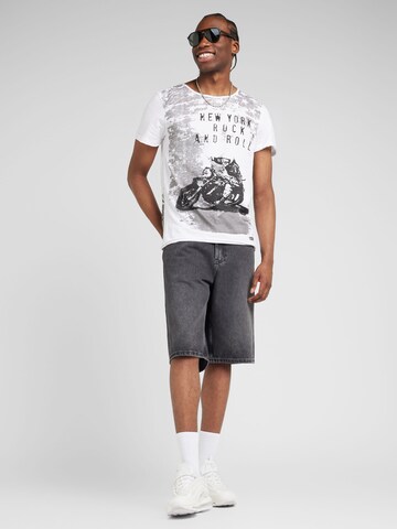 Key Largo T-Shirt 'CAFE RACER' in Weiß