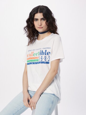 Gina Tricot T-shirt 'Ellie' i vit: framsida