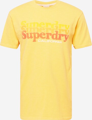 T-Shirt 'Cali' Superdry en jaune : devant