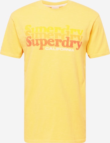 Superdry Tričko 'Cali' – žlutá: přední strana