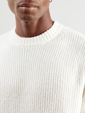 JACK & JONES Пуловер 'JORYORK OLLIE' в бяло