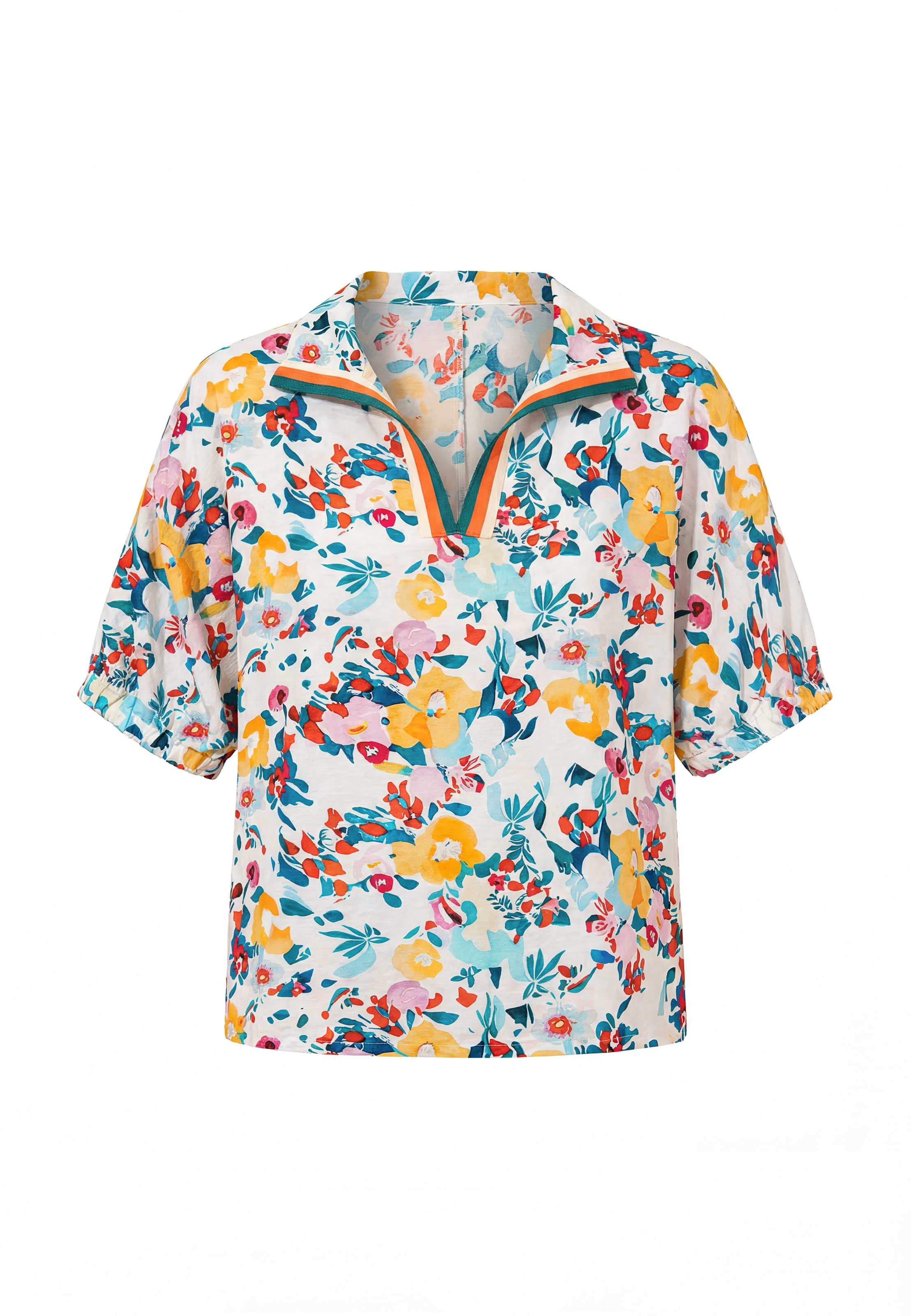 Usha - Blusa en azul: frente