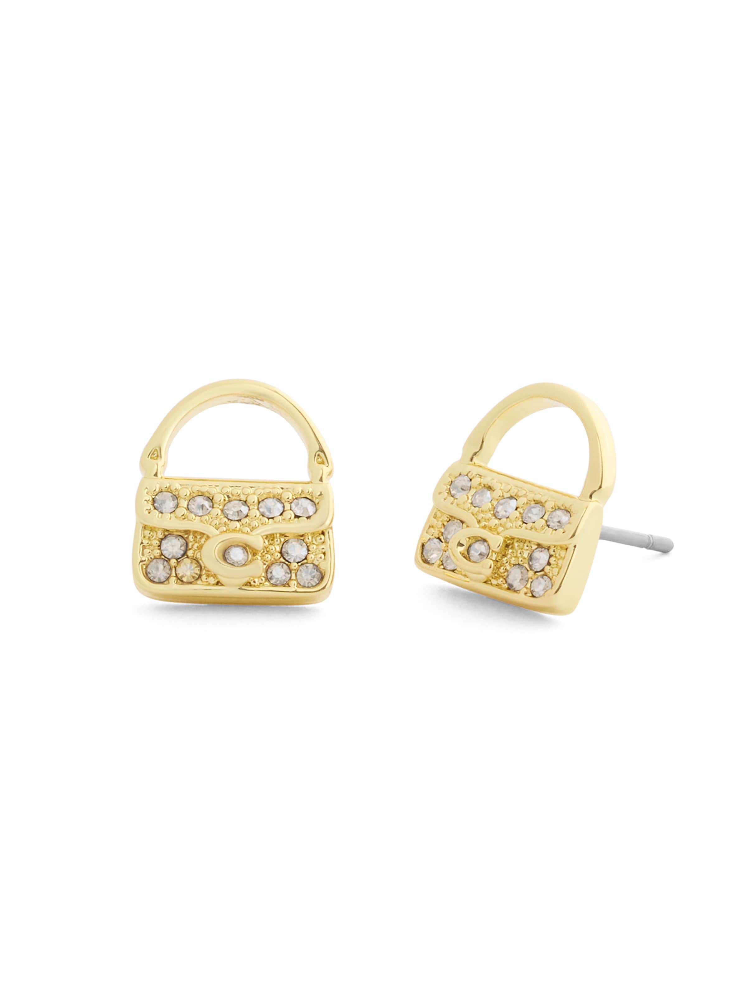 Orecchini 'Iconic Handtaschen' di COACH in oro: frontale