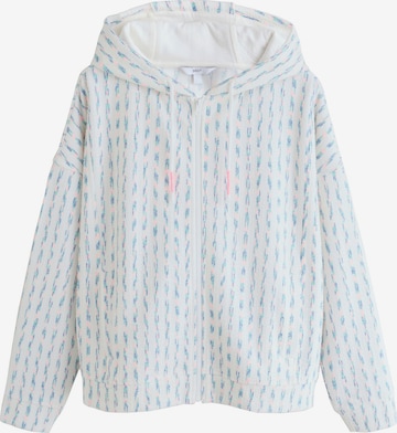 Next Fleece jas in Wit: voorkant