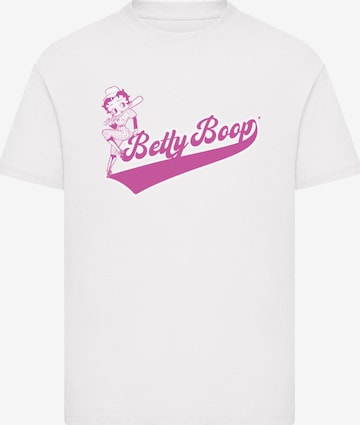 F4NT4STIC Shirt 'Betty Boop Baseball' in White: front