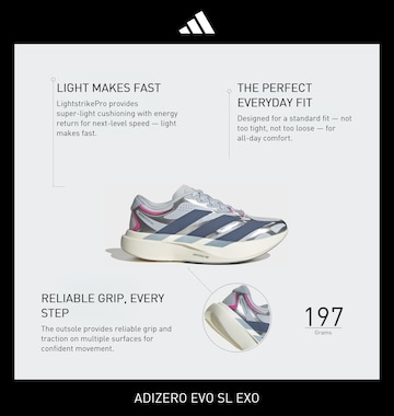 mėlyna ADIDAS PERFORMANCE Bėgimo batai 'ADIZERO EVO SI EXO'