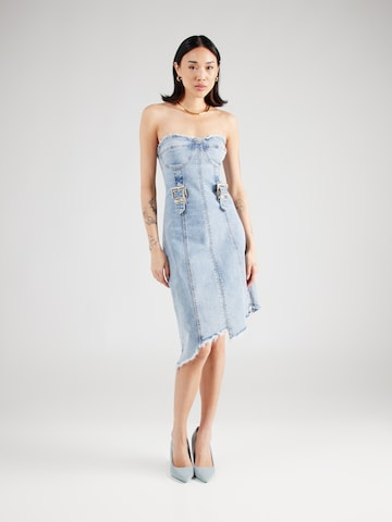 Hoermanseder x About You Dress 'Heike' in Blue: front