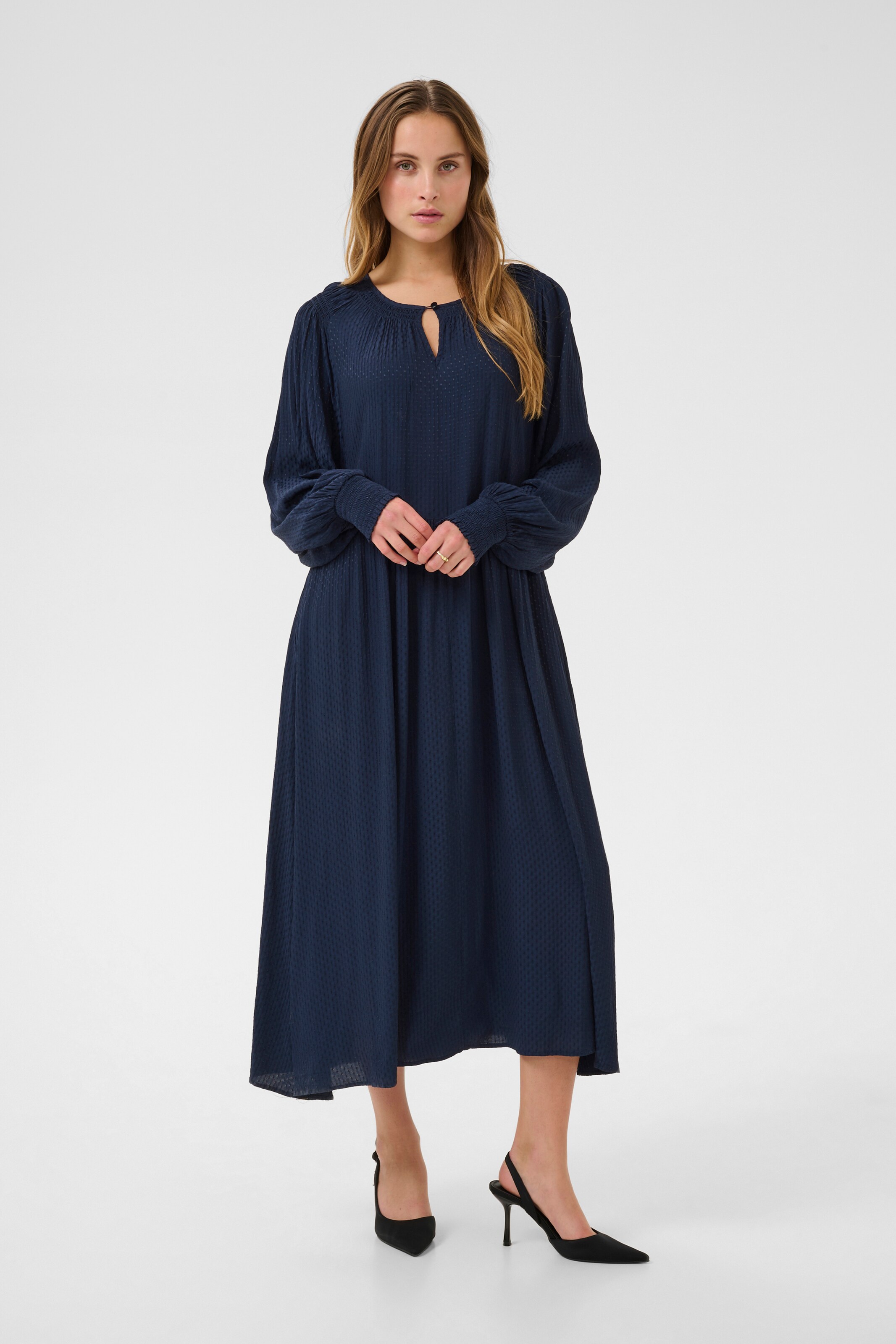 Robe 'BPemma' Kaffe en bleu : devant