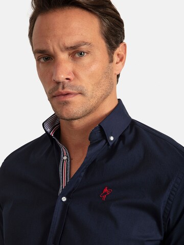 Jacey Quinn Regular fit Button Up Shirt in Blue