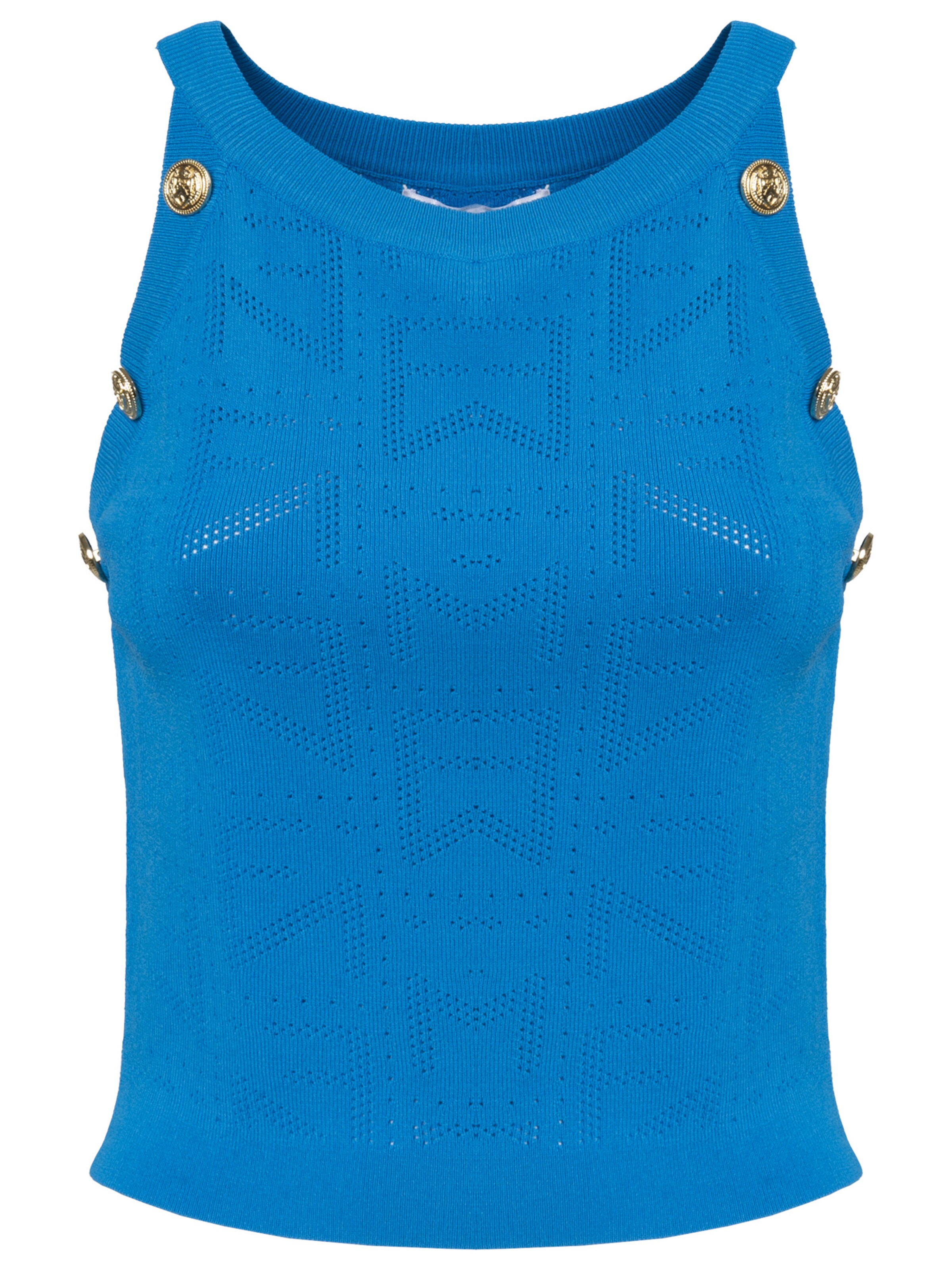 Influencer Knitted top in Blue: front