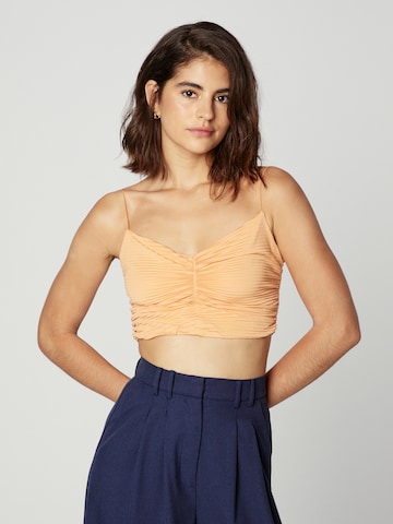 Guido Maria Kretschmer Women Top 'Sheila' in Oranje: voorkant