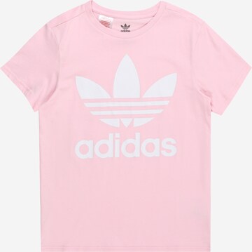 ADIDAS ORIGINALS Футболка 'TREFOIL' в Ярко-розовый: спереди