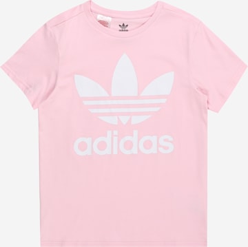 ADIDAS ORIGINALS T-shirt 'TREFOIL' i rosa: framsida
