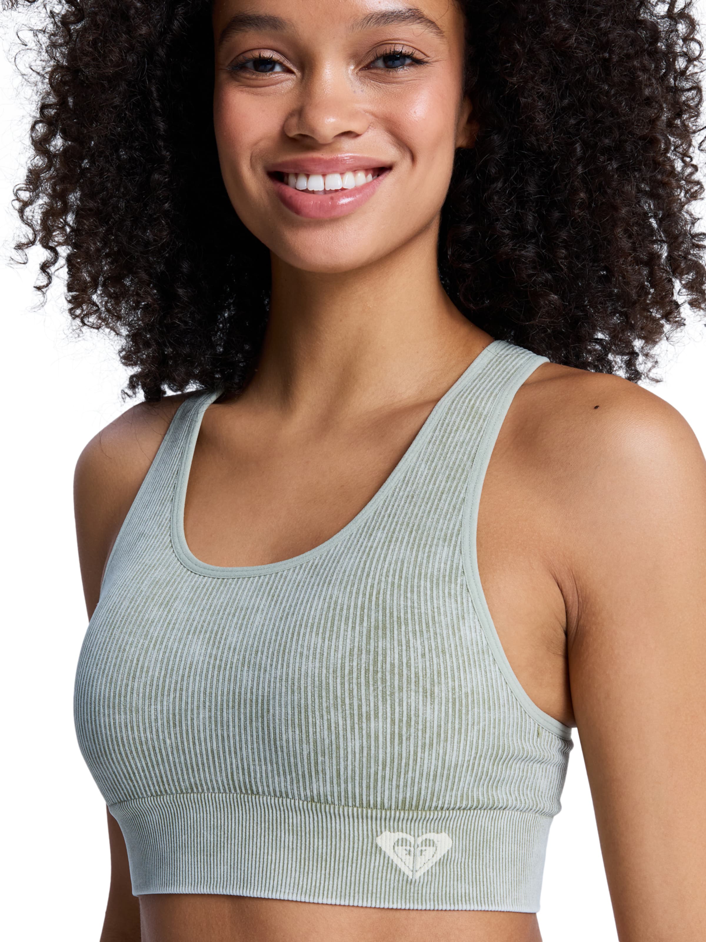 Bustino Reggiseno sportivo 'Chillout' di ROXY in verde: frontale