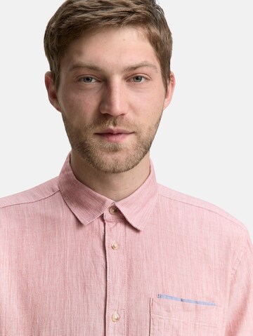 TOM TAILOR Regular fit Button Up Shirt in Red