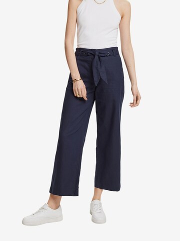 Wide Leg Pantalon ESPRIT en bleu : devant