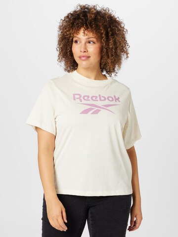Reebok Funkční tričko – béžová: přední strana