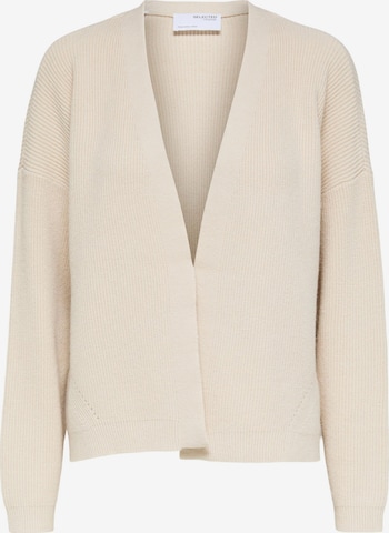 SELECTED FEMME Knit Cardigan 'Hill' in Beige: front