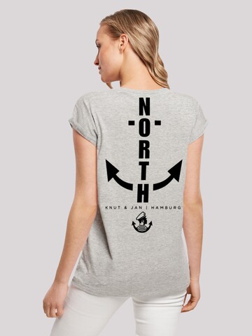 F4NT4STIC Shirt 'North Anchor' in Grijs: voorkant