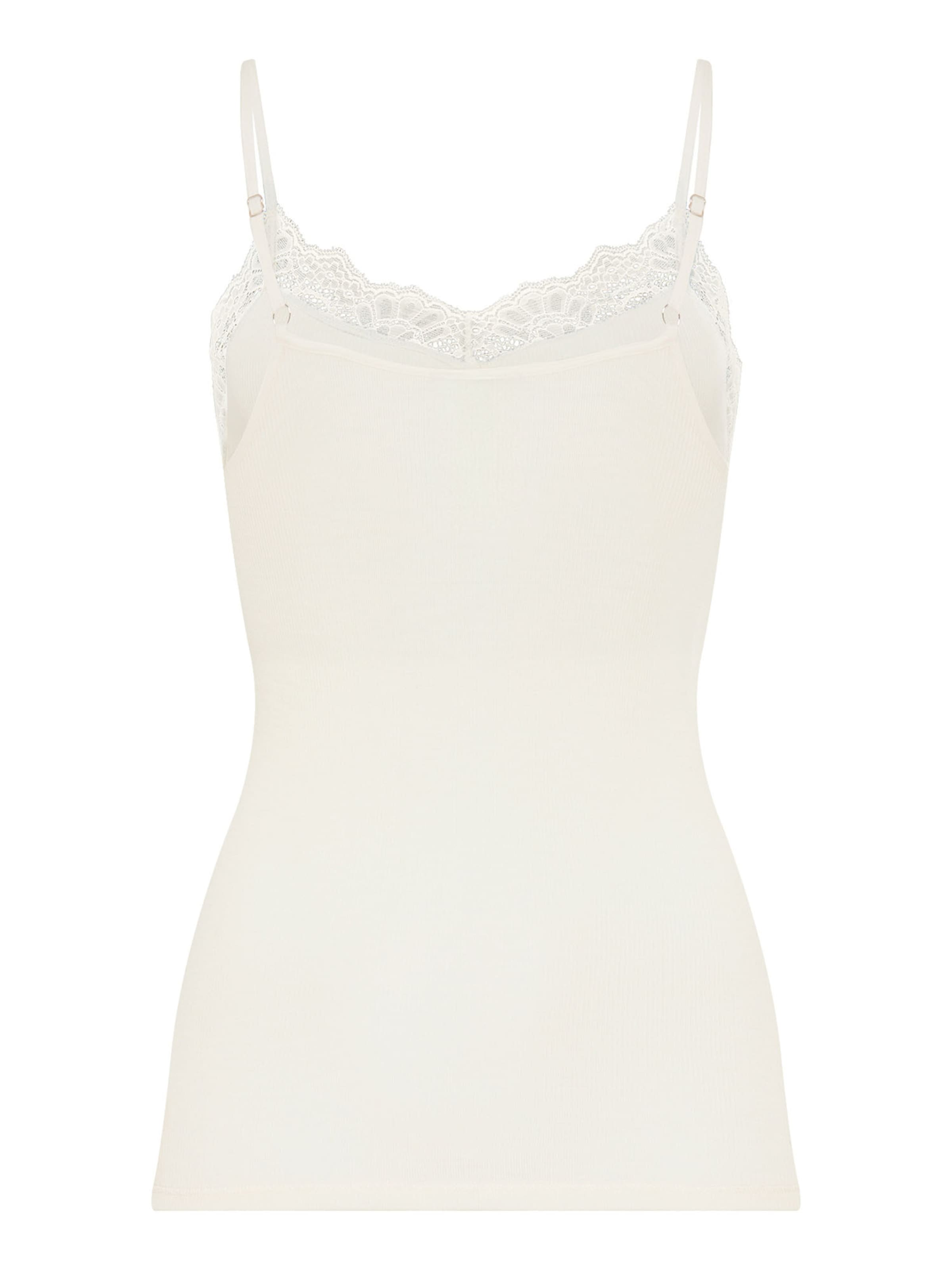 Hanro Top ' Woolen Lace ' in Wit
