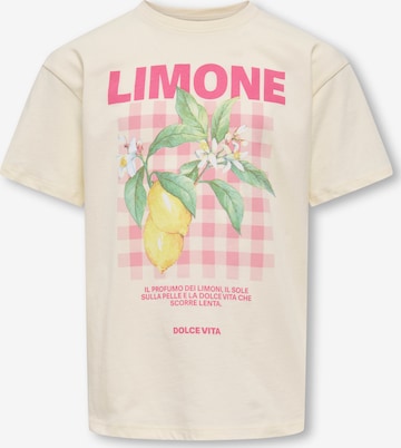 ONLY GIRLS Футболка 'KOGCARINA' в Бежевый: спереди