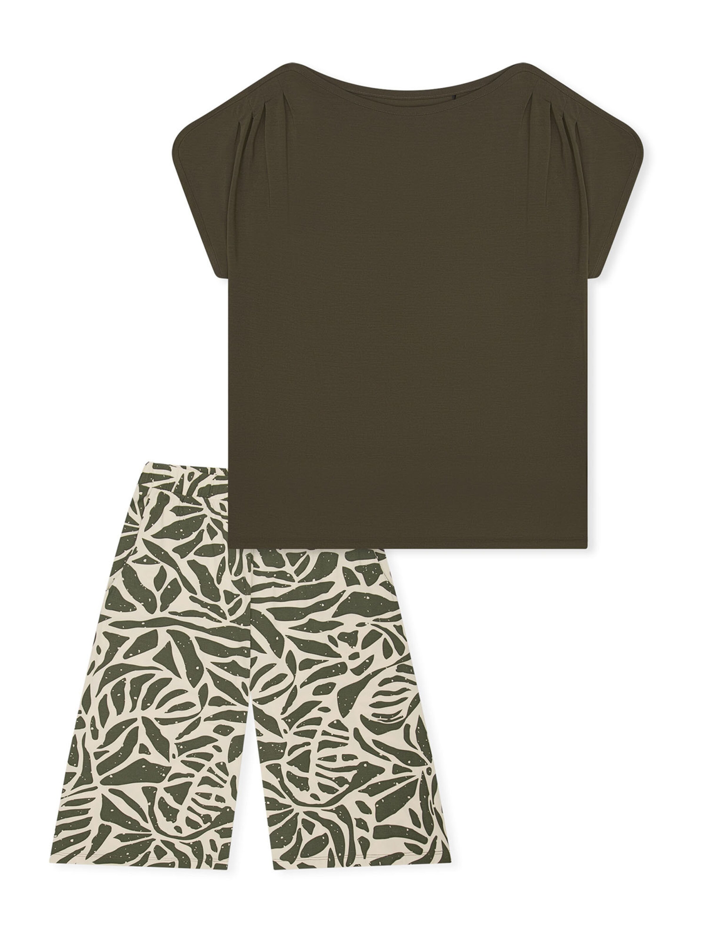 SCHIESSER Pajama ' Selected Premium ' in Beige: front