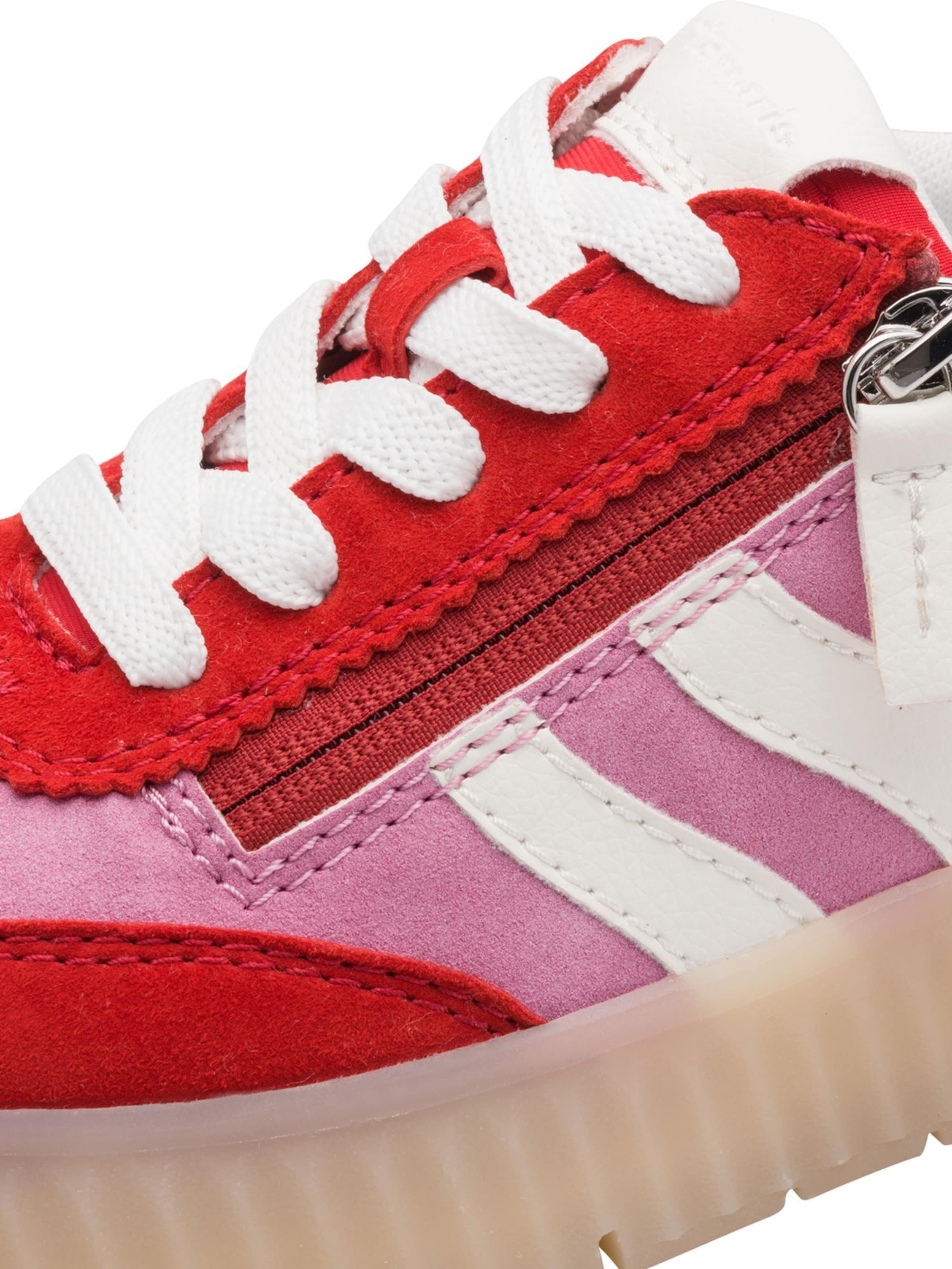 Baskets basses Tamaris en rouge