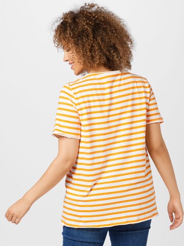 ONLY Carmakoma قميص 'Life' بلون برتقالي